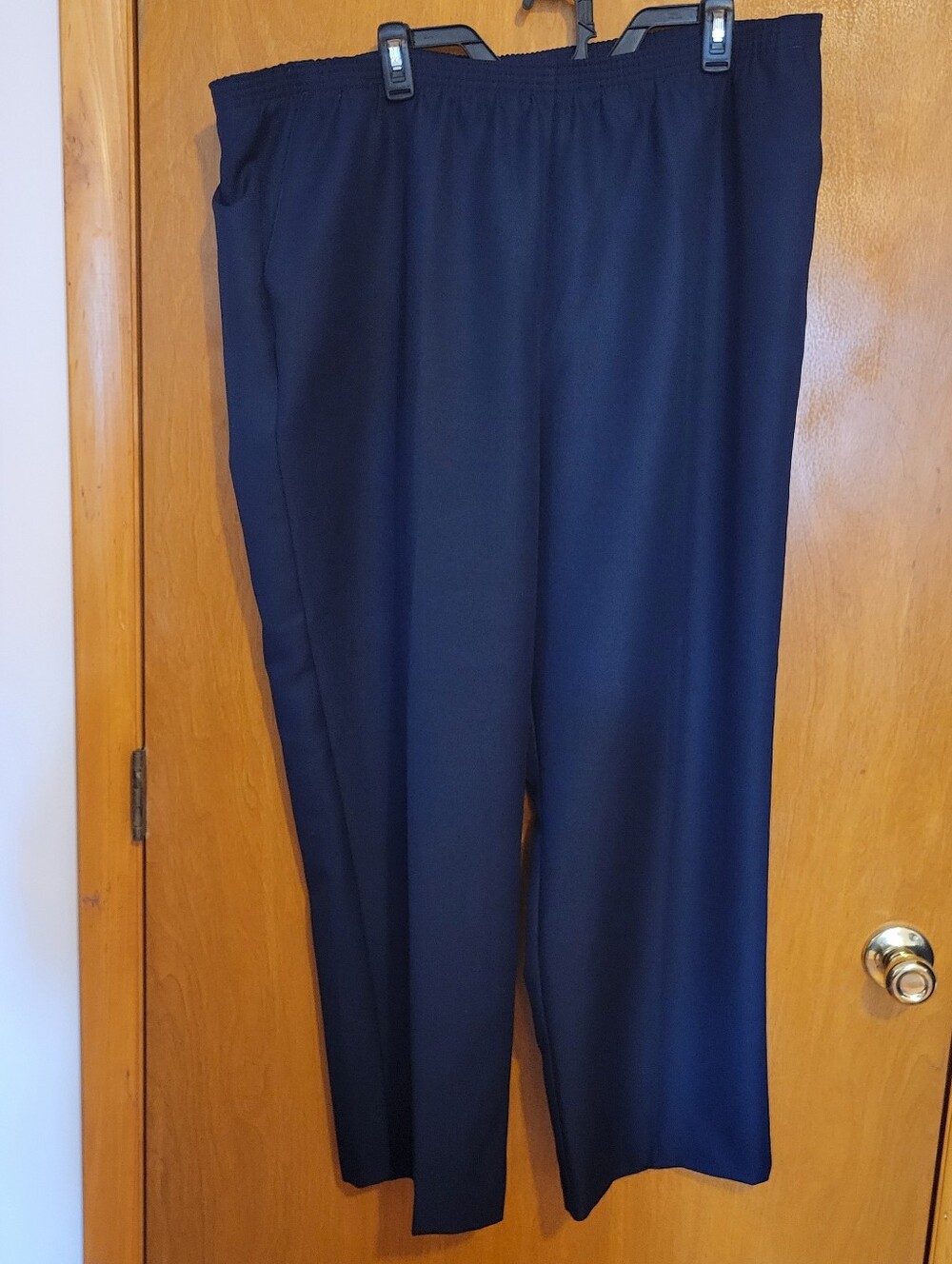 Alfred Dunner Navy Blue Pull-On Elastic Waist Pants, Size 22W